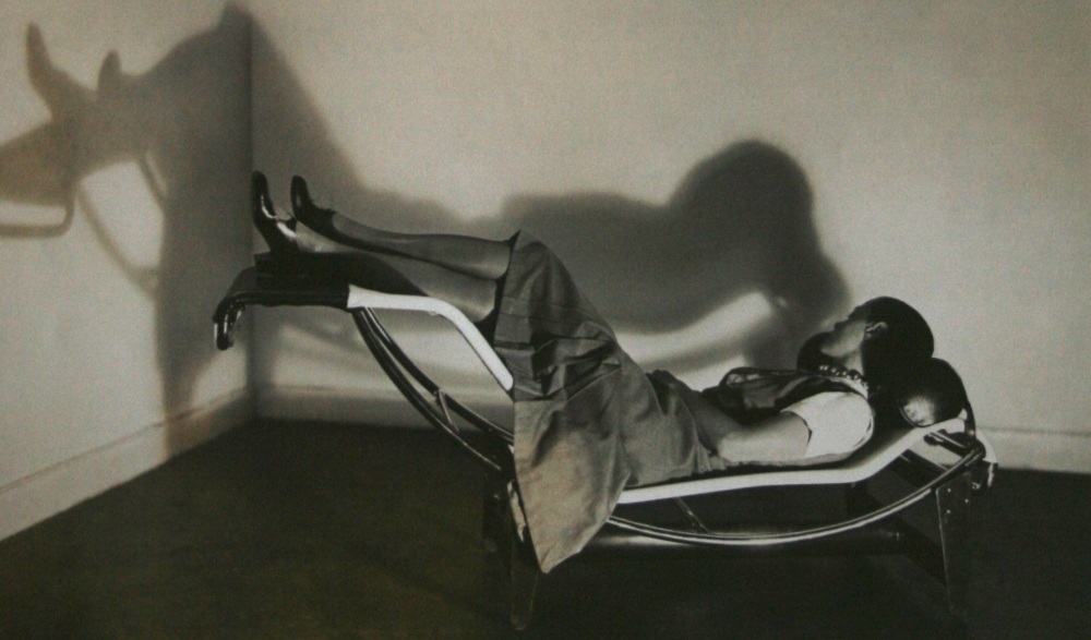 015-charlotte-perriand-theredlist_Charlotte Perriand sur la Chaise Longue Basculante, Le Corbusier- Jeanneret- Perriand, 1928.jpg